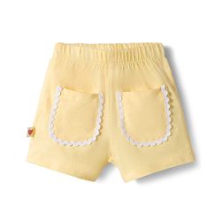 Bonfino 100% Cotton Knit Solid Colour Shorts With Pocket Pack Of 3 - Yellow Pink & Blue