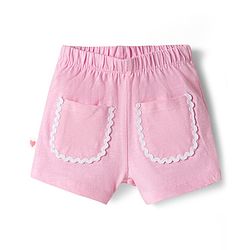 Bonfino 100% Cotton Knit Solid Colour Shorts With Pocket Pack Of 3 - Yellow Pink & Blue