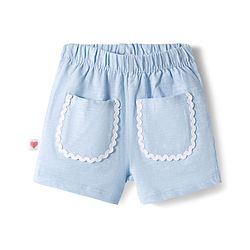 Bonfino 100% Cotton Knit Solid Colour Shorts With Pocket Pack Of 3 - Yellow Pink & Blue