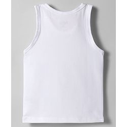 Bonfino Cotton Elastane Knit Sleeveless Solid Vests Pack of 5 - White