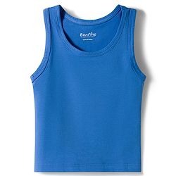 Bonfino Cotton Elastane Knit Sleeveless Solid Vests Pack of 5 - Multicolor