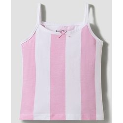 Bonfino Cotton Knit Sleeveless Striped Hearts & Polka Dots Printed Slips Pack Of 5 - Multicolour