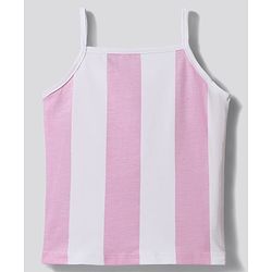 Bonfino Cotton Knit Sleeveless Striped Hearts & Polka Dots Printed Slips Pack Of 5 - Multicolour