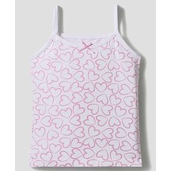 Bonfino Cotton Knit Sleeveless Striped Hearts & Polka Dots Printed Slips Pack Of 5 - Multicolour