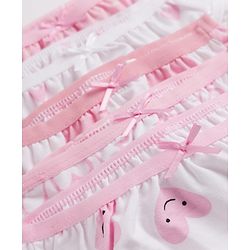Bonfino Cotton Elastane Knit Star Heart Printed Panties Pack of 5 - Multicolor