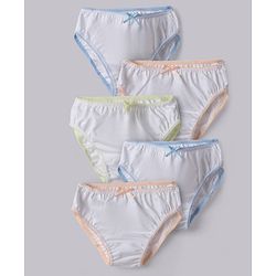 Bonfino Cotton Elastane Knit Solid Panties Pack of 5 - Multicolor