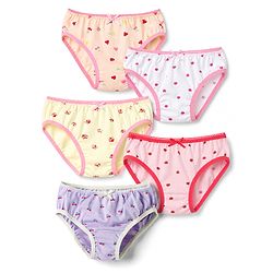 Bonfino Cotton Elastane Knit Printed Panties Pack of 5 - Multicolor