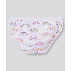 Bonfino Cotton Elastane Knit Unicorn & Striped Panties Pack of 5- Multicolour