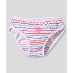 Bonfino Cotton Elastane Knit Unicorn & Striped Panties Pack of 5- Multicolour