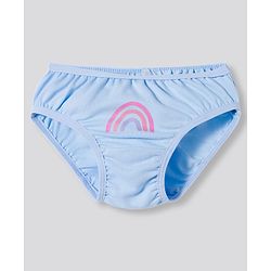 Bonfino Cotton Elastane Knit Unicorn & Striped Panties Pack of 5- Multicolour