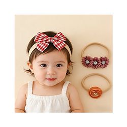 Bonfino Headbands With Applique Pack of 3 - Multicolor