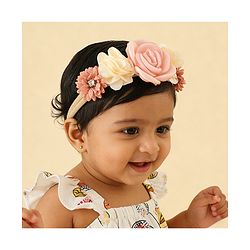 Bonfino Headband with Floral Applique Free Size - Multicolor
