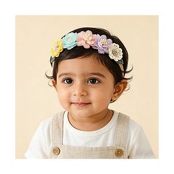 Bonfino Headband with Floral Applique Free Size - Multicolor