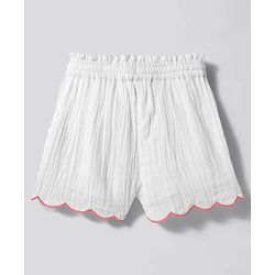 Bonfino 100% Cotton Woven Half Sleeves Solid Top & Shorts Set - White