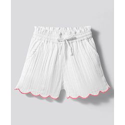 Bonfino 100% Cotton Woven Half Sleeves Solid Top & Shorts Set - White