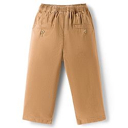 Bonfino Cotton Elastane Woven Full Length Twill Lycra Jogger Fit Chinos Solid Colour Trouser  - Khaki