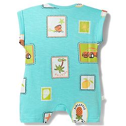 Bonfino 100% Cotton Knit Half Sleeve Printed Rompers Pack Of 4 - Multicolor