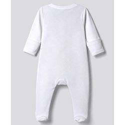 Bonfino 100% Cotton Knit Full Sleeves Striped & Animal Printed Sleepsuits Pack Of 3 - Light Blue