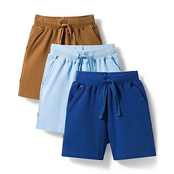 Bonfino 100% Cotton Knit Above Knee Length Solid Shorts Pack of 3 - Multicolor