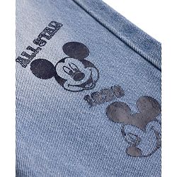 Bonfino Disney Denim Full Length Washed Jeans With Mickey Mouse Graphic - Light Blue