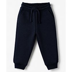 Bonfino Cotton Mixes Fleece Knit Full Drop Shoulder Sleeves Oversized Sweatshirt and Jogger Winter Wear Set with San Diego Print & Kangaroo Pocket - Navy Blue