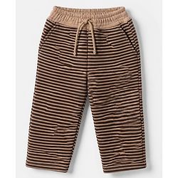 Bonfino Cotton Fleece Knit Full Sleeves Oversized Drop Shoulder Winter Sweatshirt and Jogger Set with Animal & Text Print - Beige
