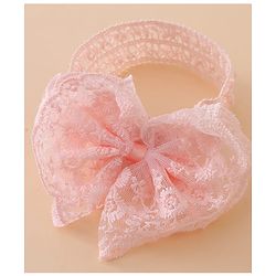 Bonfino Headband & Socks Combo Set With Bow Applique - Pink