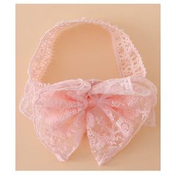 Bonfino Headband & Socks Combo Set With Bow Applique - Pink
