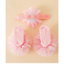 Bonfino Headband & Socks Combo Set- Pink
