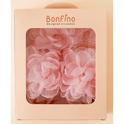 Bonfino Headband & Socks Combo Set With Flower Applique -Pink