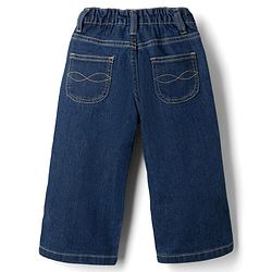 Bonfino Disney Full Length Denim Jeans With Minnie Mouse Graphic & Bow Applique - Blue