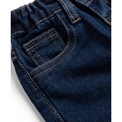 Bonfino Disney Full Length Denim Jeans With Minnie Mouse Graphic & Bow Applique - Blue