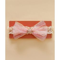Bonfino Free Size Bow Headbands - Pink