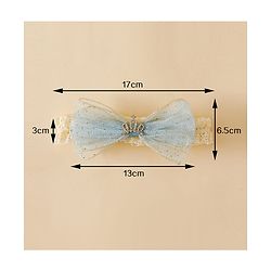 Bonfino Free Size Bow Headbands - Blue