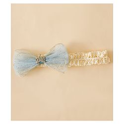 Bonfino Free Size Bow Headbands - Blue