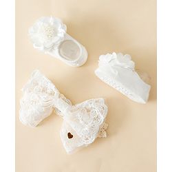 Bonfino Hair Accessories Combo Sets - White