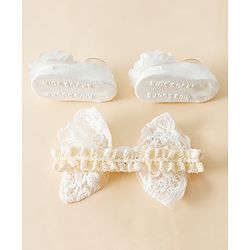 Bonfino Hair Accessories Combo Sets - White