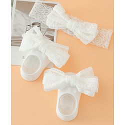 Bonfino Hair Accessories Combo Sets - White