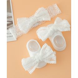Bonfino Hair Accessories Combo Sets - White