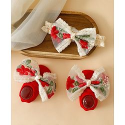Bonfino Hair Accessories Combo Sets - Red