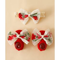Bonfino Hair Accessories Combo Sets - Red