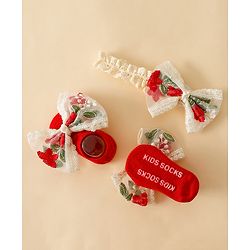 Bonfino Hair Accessories Combo Sets - Red
