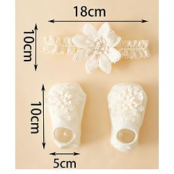 Bonfino Hair Accessories Combo Sets - Off White