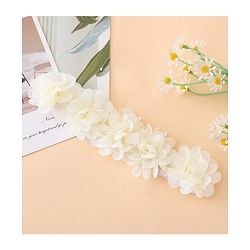 Bonfino Free Size Floral Headbands - Beige