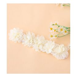 Bonfino Free Size Floral Headbands - Beige