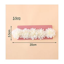 Bonfino Free Size Floral Headbands - Beige