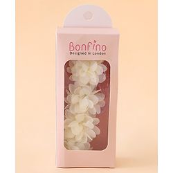 Bonfino Free Size Floral Headbands - Beige