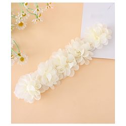 Bonfino Free Size Floral Headbands - Beige