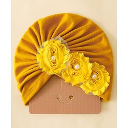 Bonfino Free Size Floral Headbands - Yellow
