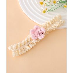 Bonfino Free Size Floral Headbands - Pink